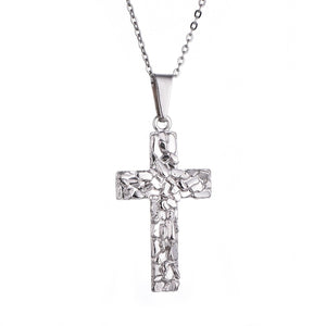 CROSS HAMMERED NECKLACE