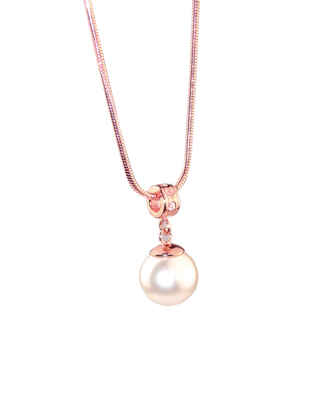 PEARL & ZIRCONIAS NECKLACE